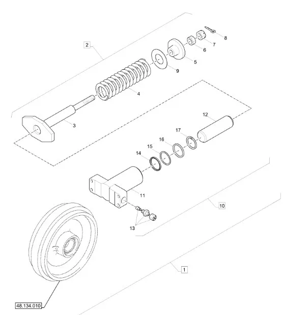 8LM9-15011CG - натяжитель