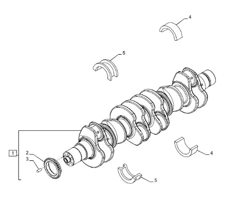 504203872 - Коленвал ДВС NEF6,7 TC5, XTX215